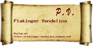 Plakinger Vendelina névjegykártya